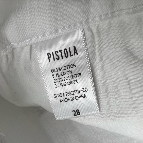 Pistola High Waisted White Jeans Size 28 Jennifer Skinny Oslo White - Picture 6 of 12